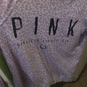 long sleeve light purple cheetah print